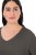 Ulla Popken Back To Basics V-Neck Relaxed Fit Cotton Tee Graphite Grey - Тениски - Дамски тениски