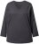 Ulla Popken Back To Basics V-Neck Relaxed Fit Cotton Tee Charcoal Grey Melange - Тениски - 