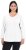 Ulla Popken Back To Basics V-Neck Relaxed Fit Cotton Tee Snow White - Тениски - 