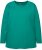 Ulla Popken Back To Basics V-Neck Relaxed Fit Cotton Tee Emerald Green - Тениски - 
