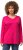 Ulla Popken Back To Basics V-Neck Relaxed Fit Cotton Tee Magenta Pink - Тениски - 