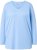 Ulla Popken Back To Basics V-Neck Relaxed Fit Cotton Tee Light Blue - Тениски - 