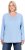 Ulla Popken Back To Basics V-Neck Relaxed Fit Cotton Tee Light Blue - Тениски - 