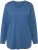 Ulla Popken Back To Basics V-Neck Relaxed Fit Cotton Tee Denim Blue - Тениски - 