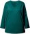 Ulla Popken Back To Basics V-Neck Relaxed Fit Cotton Tee Teal Green - Тениски - 