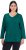 Ulla Popken Back To Basics V-Neck Relaxed Fit Cotton Tee Teal Green - Тениски - 