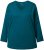 Ulla Popken Back To Basics V-Neck Relaxed Fit Cotton Tee Cerulean - Тениски - 