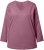 Ulla Popken Back To Basics V-Neck Relaxed Fit Cotton Tee Dark Rose - Тениски - 