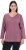 Ulla Popken Back To Basics V-Neck Relaxed Fit Cotton Tee Dark Rose - Тениски - 
