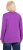 Ulla Popken Back To Basics V-Neck Relaxed Fit Cotton Tee Purple - Тениски - 