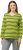 Ulla Popken Striped Hem Long Sleeve Tee Apple Green - Печатни тениски за жени - 