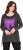 Ulla Popken Tie Hem Long Sleeve Graphic Tee Charcoal Grey Melange - Печатни тениски за жени - 