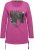 Ulla Popken Tie Hem Long Sleeve Graphic Tee Berry - Печатни тениски за жени - 