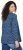 Ulla Popken Geometric Print 3/4 Sleeve Pleated Tee Navy Blue - Печатни тениски за жени - 