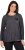 Ulla Popken Cold Dyed Sequined Heart Long Sleeve Tee Asphalt - Печатни тениски за жени - 