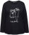 Ulla Popken Metallic Graphic Holiday Tee Black - Печатни тениски за жени - 