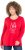 Ulla Popken Metallic Graphic Holiday Tee Salsa Red - Печатни тениски за жени - 