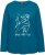Ulla Popken Metallic Graphic Holiday Tee Teal - Печатни тениски за жени - 