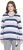 Ulla Popken Striped Knotted Hem Long Sleeve Tee Lavender - Печатни тениски за жени - 