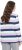 Ulla Popken Striped Knotted Hem Long Sleeve Tee Lavender - Печатни тениски за жени - 