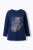 Ulla Popken Inverted Seam Long Sleeve Graphic Tee Ink Blue - Тениски - 