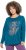 Ulla Popken Inverted Seam Long Sleeve Graphic Tee Teal - Печатни тениски за жени - 
