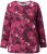 Ulla Popken Abstract Print Long Sleeve Tee Dark Ruby - Печатни тениски за жени - 