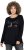 Ulla Popken Your Story Sequined Long Sleeve Tunic Tee Black - Печатни тениски за жени - 