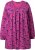 Ulla Popken Pleated Long Sleeve Floral Knit Tunic Summer Berry - Печатни тениски за жени - 