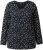 Ulla Popken Allover Printed Long Sleeve Tee Black - Печатни тениски за жени - 