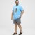 North Latitude T-Shirt Printed Turquoise - Тениски - мъжки тениски големи размери