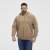 North Latitude Hoodie with Zipper Dark Sand - Суичъри & cуичъри с качулка - мъжки суичъри големи размери