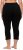 Ulla Popken Basic Stretch Knit Capris Black - Дамски Дънки & Панталони в Големи Размери – Plus Size - 