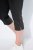 Ulla Popken Bengaline Elastic Waist Stretch Capri Pants Black - Панталони от плат - Дамски широки панталони макси размер