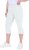 Ulla Popken Bengaline Elastic Waist Stretch Capri Pants Snow White - Дамски Дънки & Панталони в Големи Размери – Plus Size - 