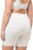 Ulla Popken Lace Hem Stretch Viscose Knit Bicycle Length Lounge Shorts White - Дамски Дънки & Панталони в Големи Размери – Plus Size - 