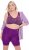 Ulla Popken Lace Hem Stretch Viscose Knit Bicycle Length Lounge Shorts Purple - Дамски Дънки & Панталони в Големи Размери – Plus Size - 