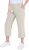 Ulla Popken Cool Linen Elastic Waist Capri Pants Brown - Дамски Дънки & Панталони в Големи Размери – Plus Size - 