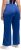 Ulla Popken Snap Placket Side Seam Wide Leg Recycled Polyester Knit Joggers Blue - Дамски Дънки & Панталони в Големи Размери – Plus Size - 
