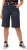 Ulla Popken Frayed Hemline Elastic Waistband Bermuda Shorts Navy - Дамски Дънки & Панталони в Големи Размери – Plus Size - 
