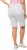 Ulla Popken Frayed Hemline Elastic Waistband Bermuda Shorts Snow White - Дамски Дънки & Панталони в Големи Размери – Plus Size - 