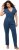 Ulla Popken Wrap Look Short Sleeve Denim Jumpsuit Blue - Дамски Дънки & Панталони в Големи Размери – Plus Size - 