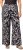 Ulla Popken Checkered Floral Elastic Waist Palazzo Paints Black - Дамски Дънки & Панталони в Големи Размери – Plus Size - 