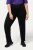 Ulla Popken Striped Elastic Waist Sweatpants Black - Дамски Дънки & Панталони в Големи Размери – Plus Size - 