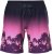 Ulla Popken Active Wide Leg Elastic Waist Palm Tree Pattern Mesh Shorts Black - Дамски Дънки & Панталони в Големи Размери – Plus Size - 