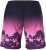 Ulla Popken Active Wide Leg Elastic Waist Palm Tree Pattern Mesh Shorts Black - Дамски Дънки & Панталони в Големи Размери – Plus Size - 