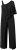 Ulla Popken Asymmetric Lace Panel Jumpsuit Black - Дамски Дънки & Панталони в Големи Размери – Plus Size - 
