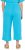 Ulla Popken Muslin Elastic Waist Culottes Blue - Дамски Дънки & Панталони в Големи Размери – Plus Size - 