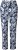 Ulla Popken Feather Print Elastic Waist Pants Blue - Дамски Дънки & Панталони в Големи Размери – Plus Size - 