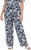 Ulla Popken Feather Print Elastic Waist Pants Blue - Дамски Дънки & Панталони в Големи Размери – Plus Size - 